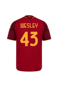 AS Roma Wesley Franca #43 Fotballdrakt Hjemme Klær 2026-27 Korte ermer